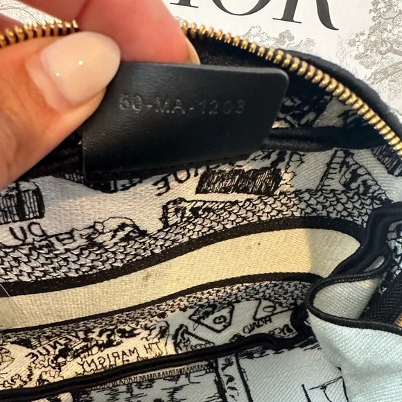 Christian Dior Embroidered Toile Pouch (Map de Paris) - Picture 4 of 15